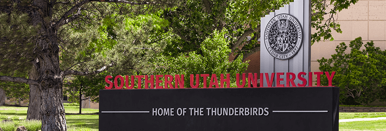 Southern Utah University sign image